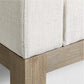 Keane 70" Weathered Natural Wood Upholstered Bench