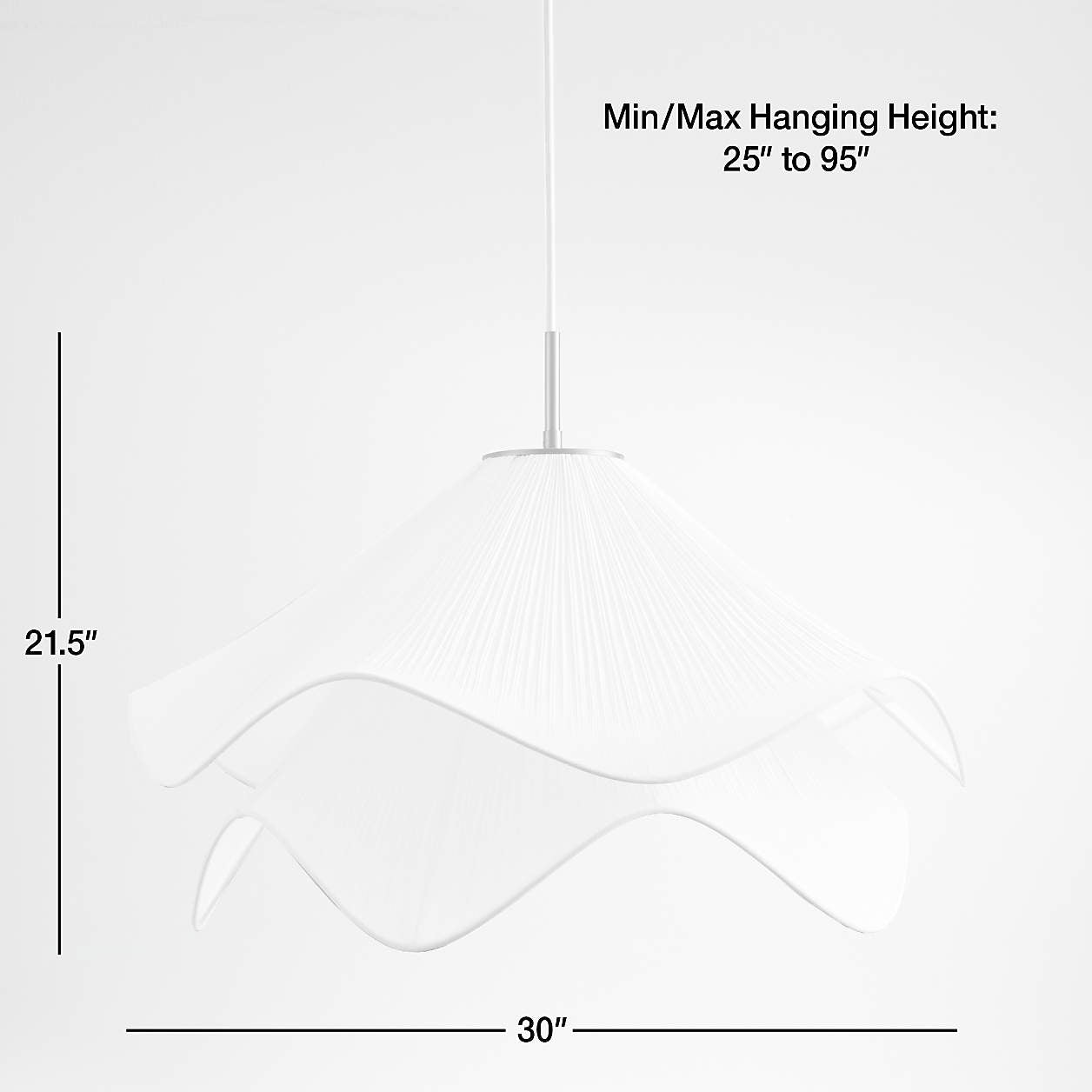 Lia Pendant Light with Shade 30"