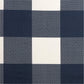 Navy Buffalo Check Organic Cotton Blackout Window Curtain Panel 44"x84"