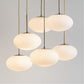 Moon Brass and Glass 6-Light Chandelier 43.7"