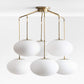 Moon Brass and Glass 6-Light Chandelier 43.7"