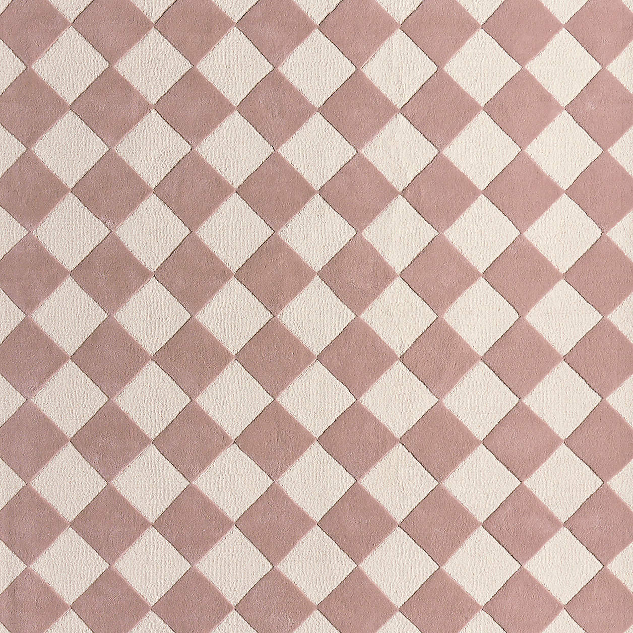 Checkerboard Purple Wool Kids Area 12"x18" Rug Swatch