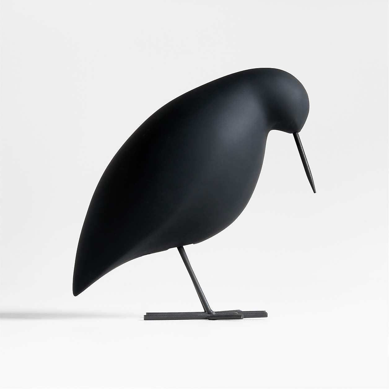 Piper White Concrete Decorative Bird Sculpture