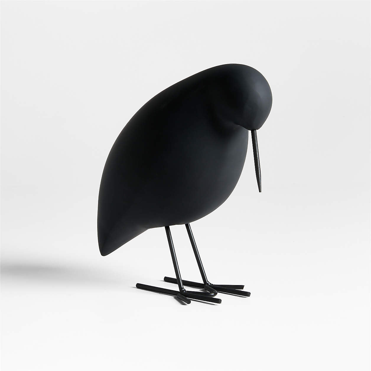 Piper White Concrete Decorative Bird Sculpture
