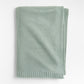 Bubble Knit Verte Green Organic Cotton Kids Bed Blanket