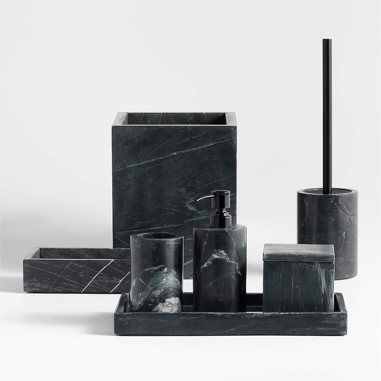 Bleecker Black Marble Vanity Tray