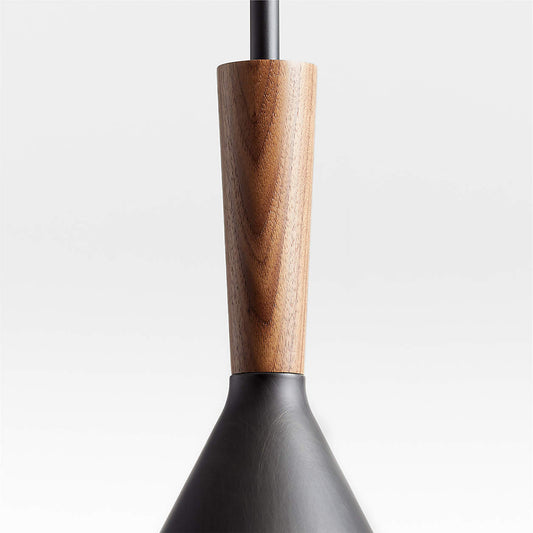 Weston Black Mid-Century Modern Pendant Light 11"