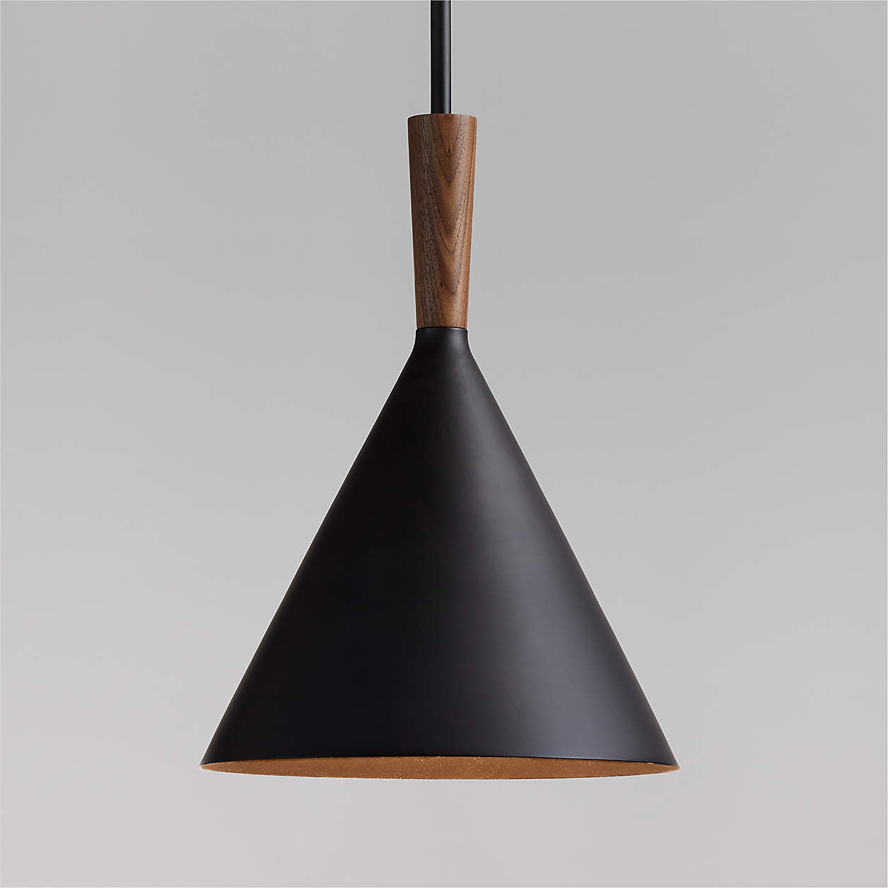 Weston Black Mid-Century Modern Pendant Light 11"