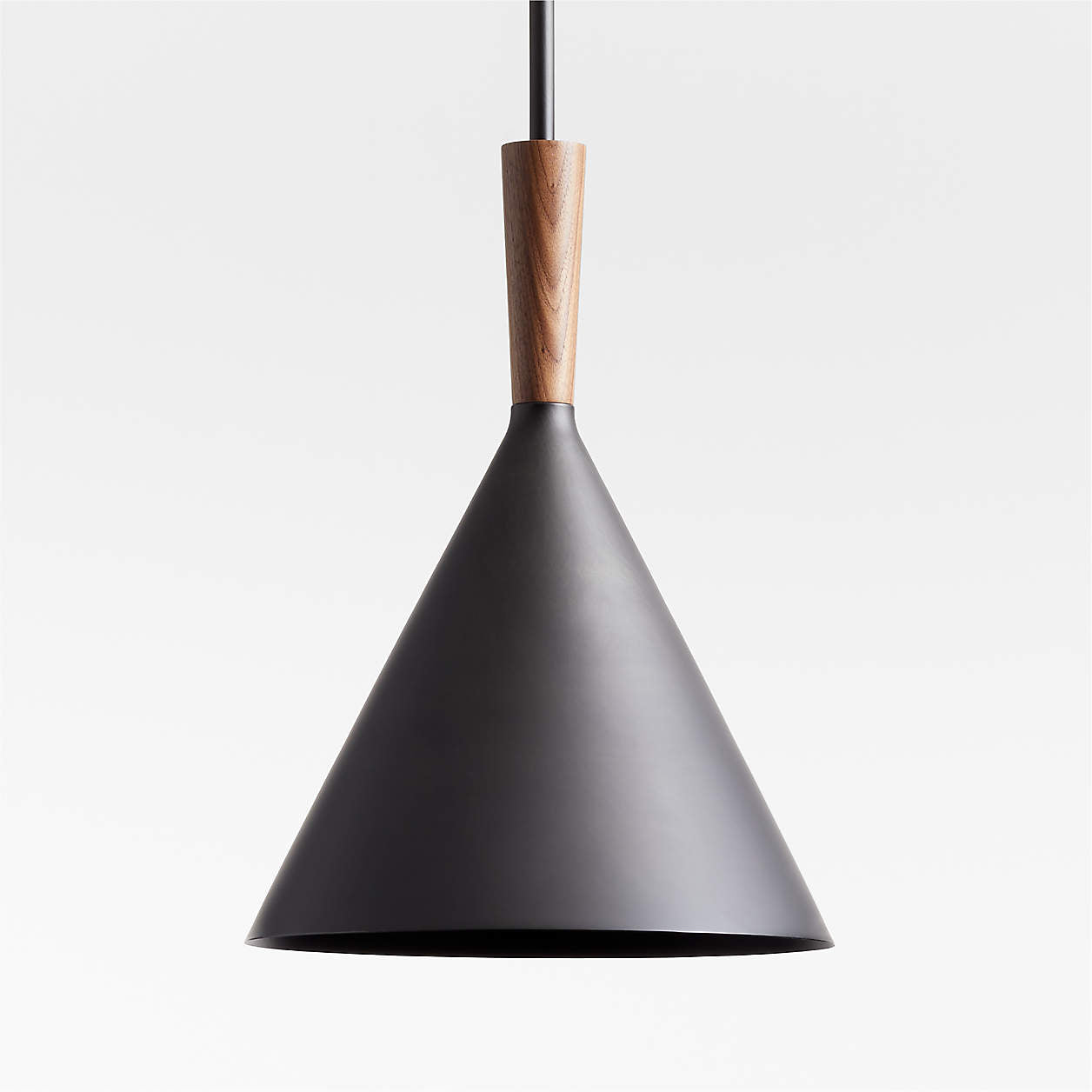 Weston Black Mid-Century Modern Pendant Light 11"