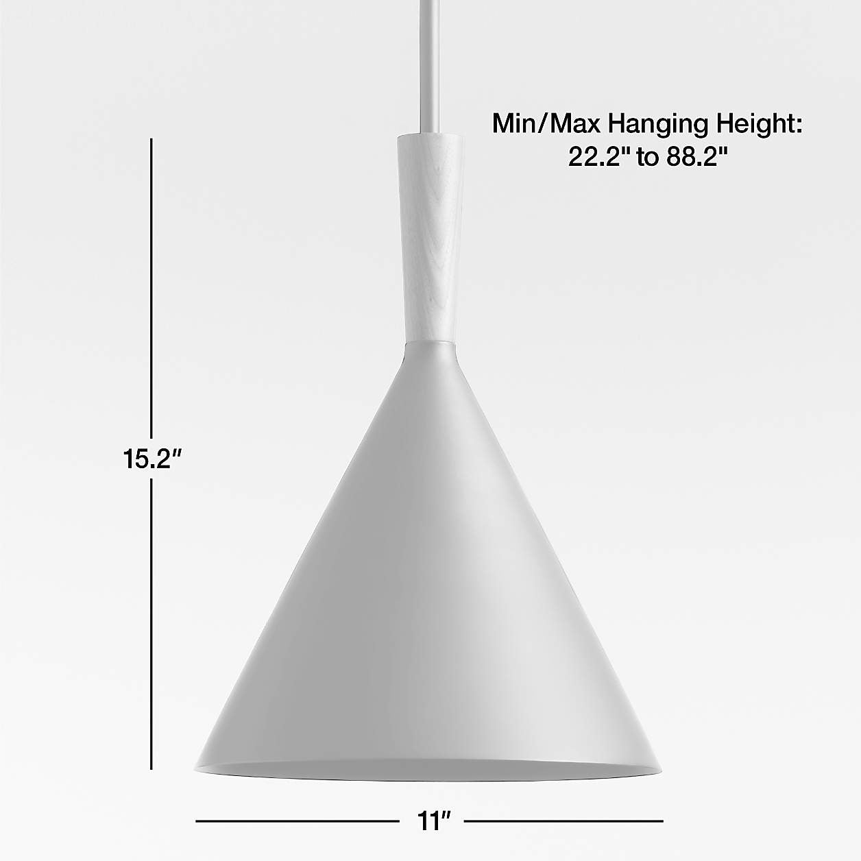 Weston Black Mid-Century Modern Pendant Light 11"