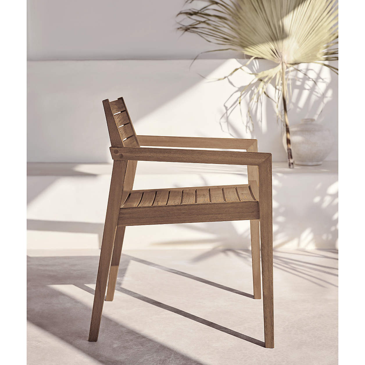 Abaco Wood Stackable Outdoor Dining Armchair