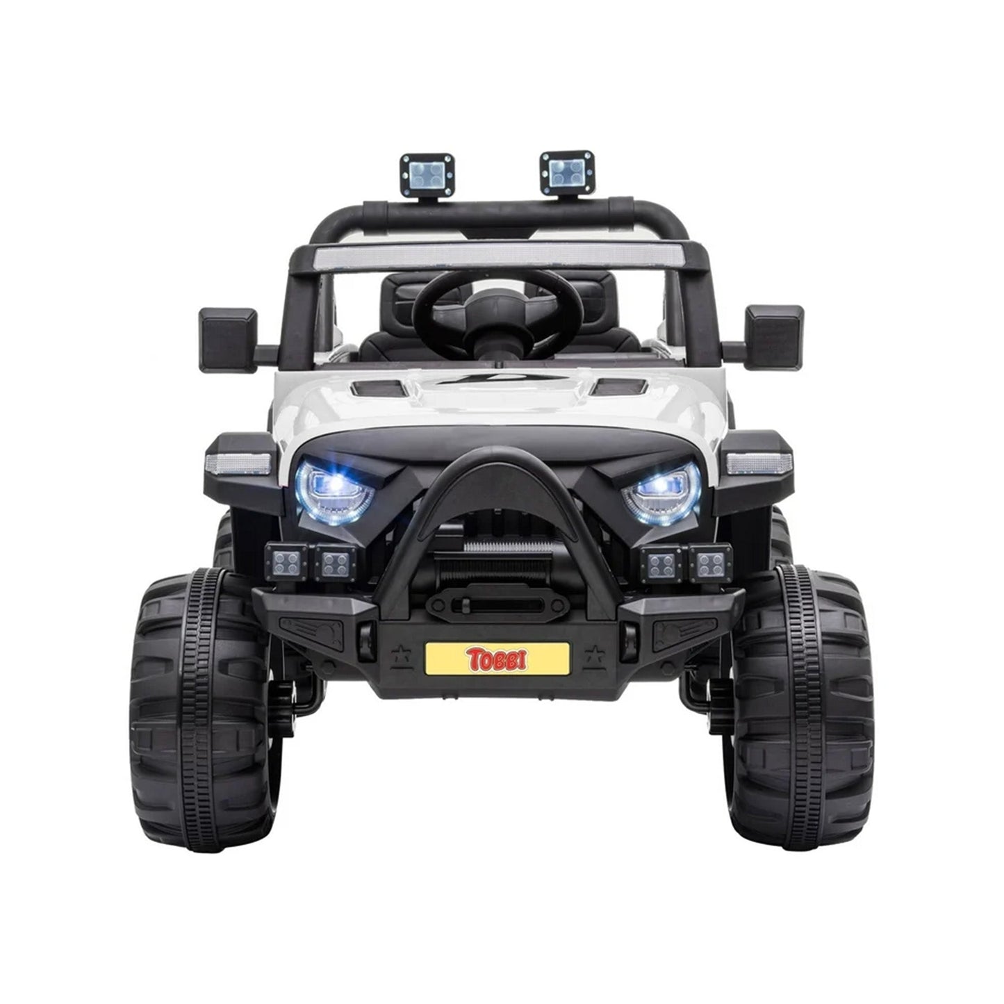 TOBBI 12 Volt Electric Remote Control Kids Toy Fun Vehicle Ride On Truck, White — image 10
