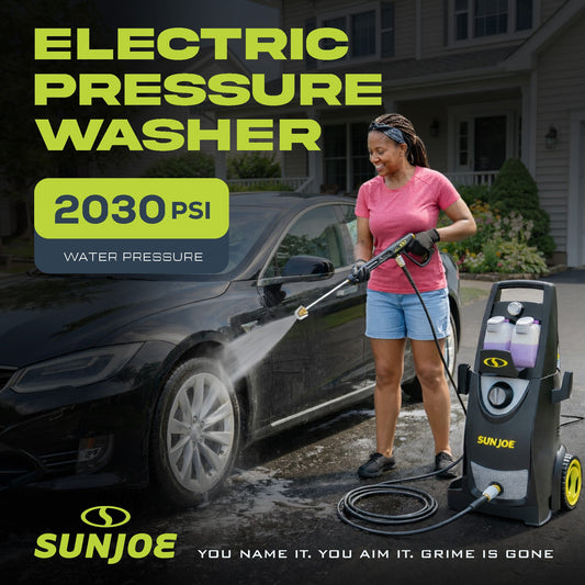 Sun Joe Electric Pressure Power Washer, Heavy-Duty, Cleaning Machine for Patios, Decks, & Sidewalks, Safety First GFCI Power Cord, w/Dual Soap Tanks, SPX3000 — image 2