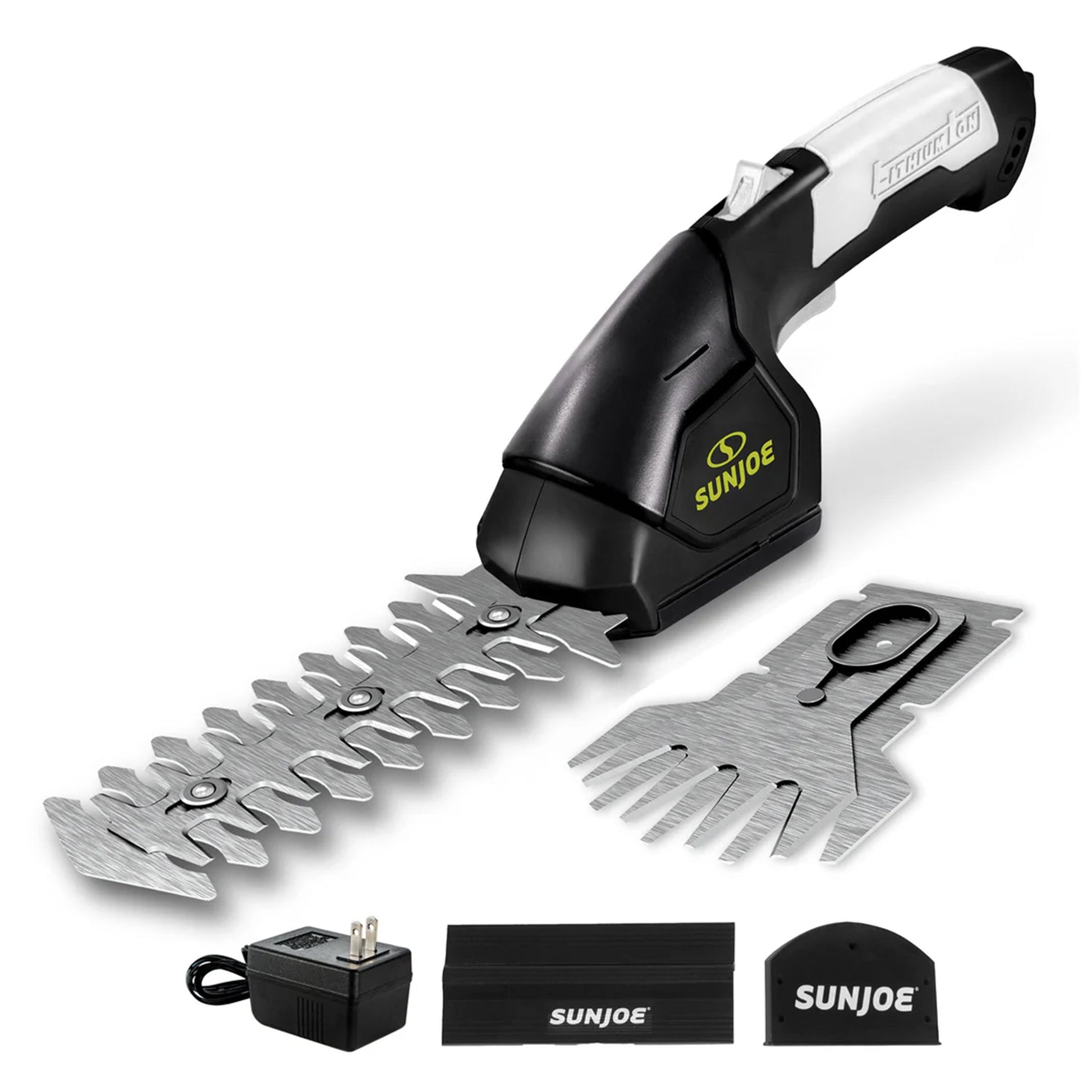 Sun Joe 2 in 1 Cordless Handheld Grass Shear and Hedge Trimmer, 7.2-Volt, Black