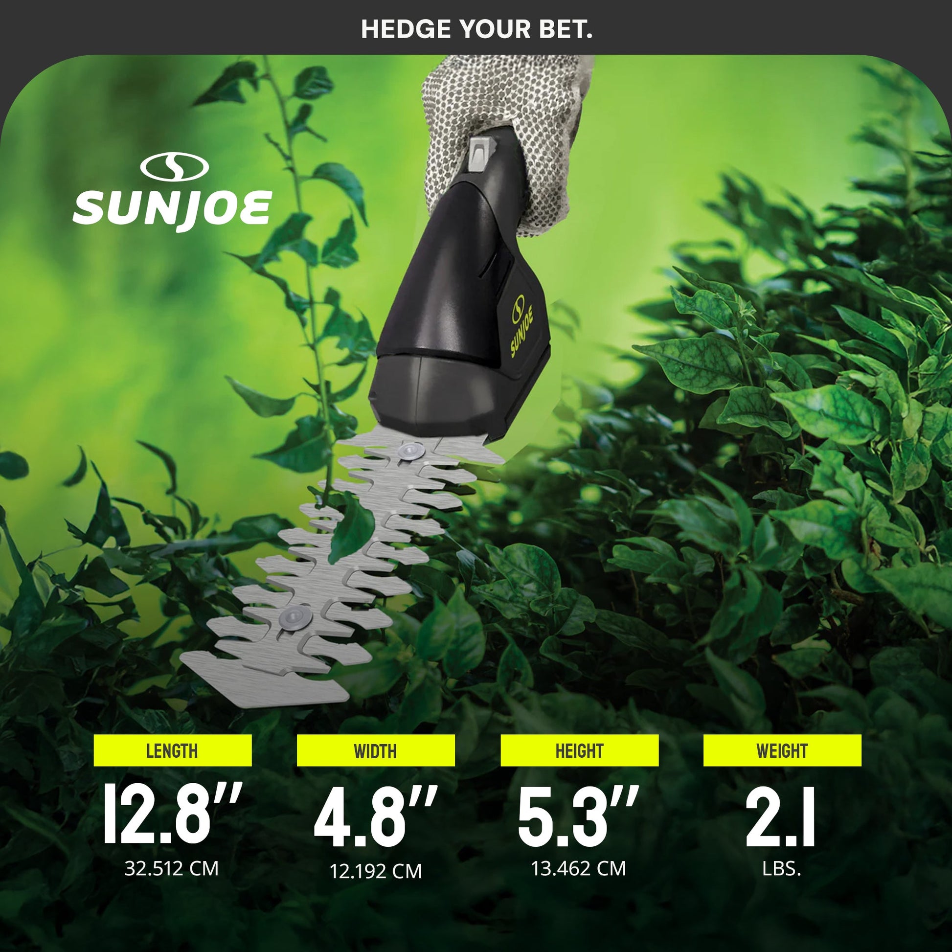 Sun Joe 2 in 1 Cordless Handheld Grass Shear and Hedge Trimmer, 7.2-Volt, Black — image 4