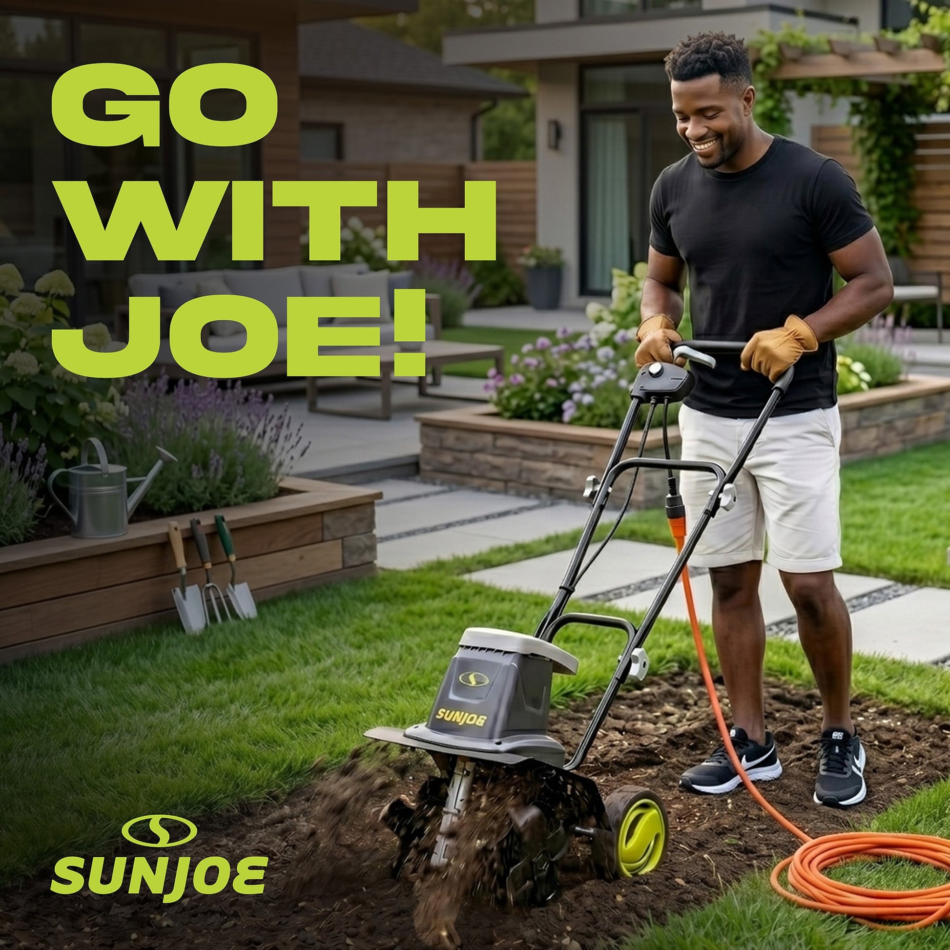 Sun Joe Electric Garden Tiller/Cultivator, 3 Position Height Adjustment, TJ602E — image 5