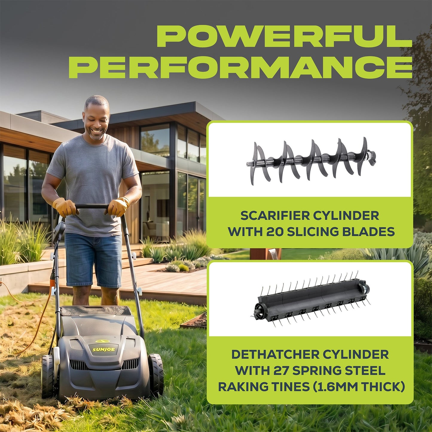 Sun Joe 12 Amp Electric Dethatcher/Scarifier, Lawn Equipment, 8 Gal Bag, AJ801E — image 5