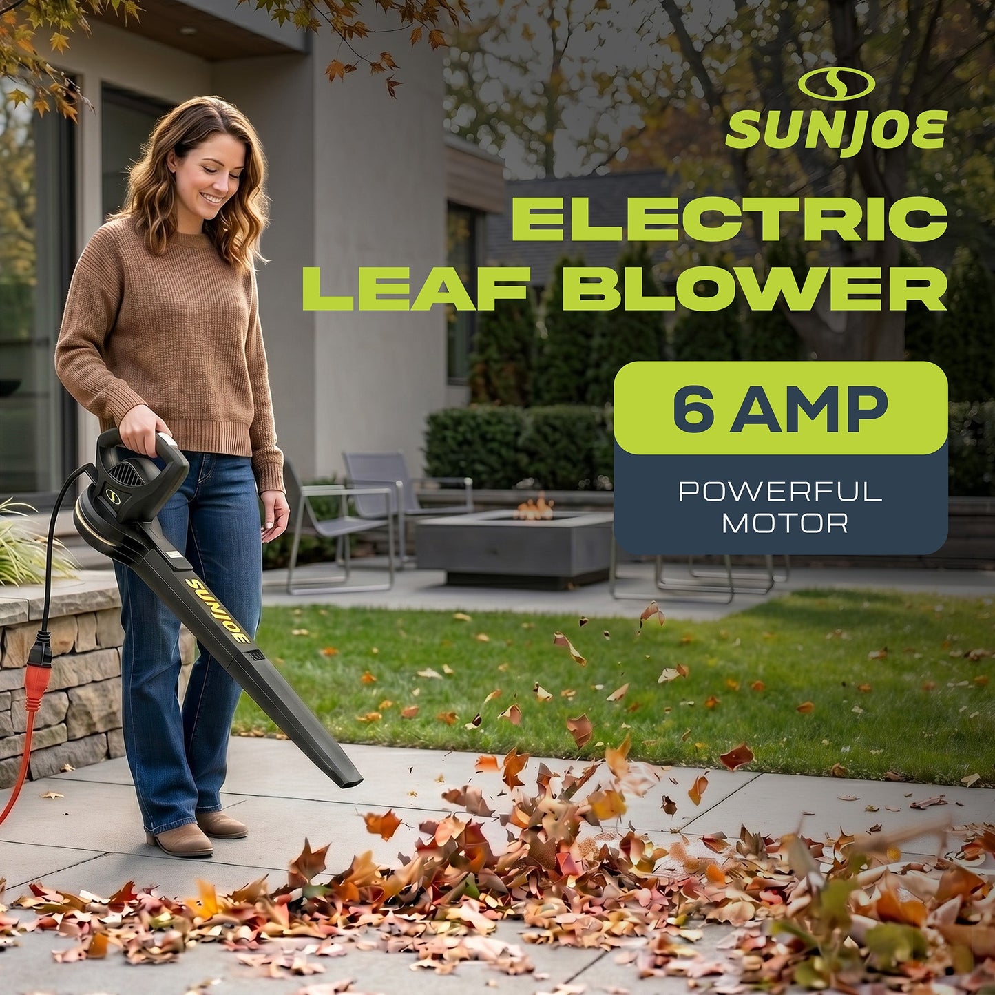 Sun Joe Electric All Purpose Leaf Blower 6 Amp Motor, 155 MPH Air Speed, SBJ597E — image 2