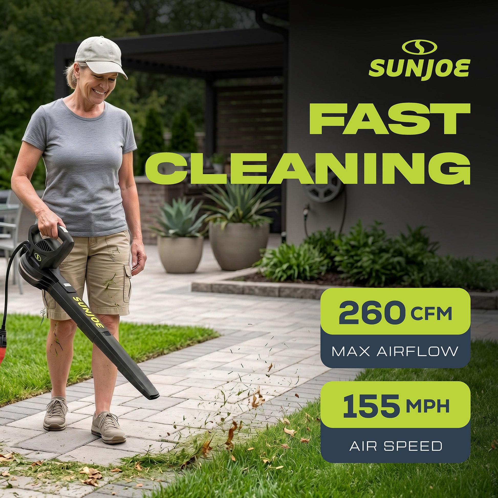 Sun Joe Electric All Purpose Leaf Blower 6 Amp Motor, 155 MPH Air Speed, SBJ597E — image 3