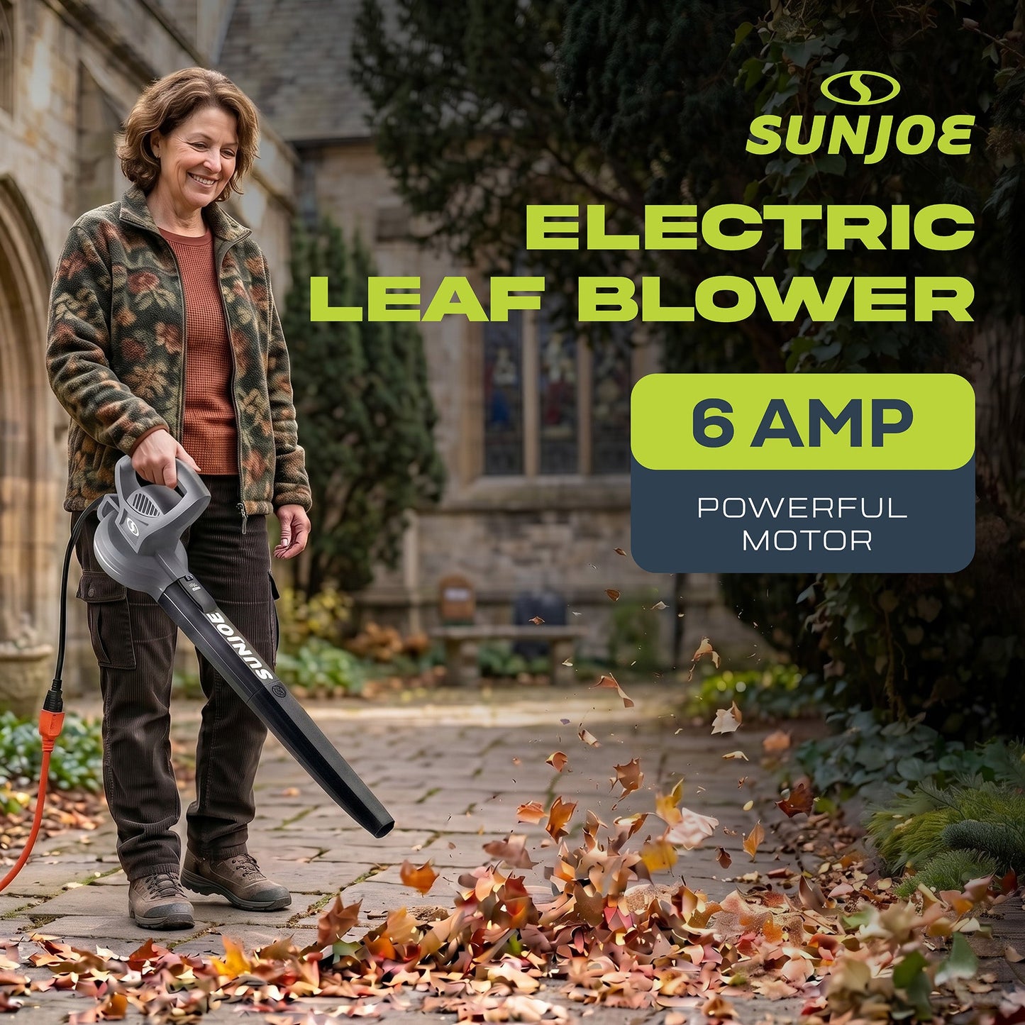 Sun Joe Electric All Purpose Leaf Blower, 6 Amp Motor, 155MPH Air Speed, SBJ597E — image 2