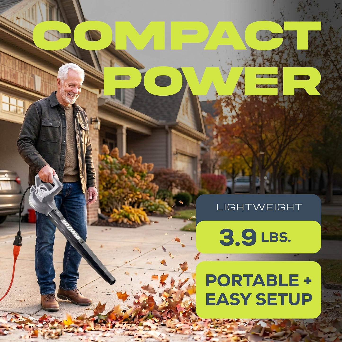 Sun Joe Electric All Purpose Leaf Blower, 6 Amp Motor, 155MPH Air Speed, SBJ597E — image 4