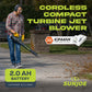 Sun Joe 24V-TB-LTE 24V Cordless IONMAX Compact Turbine Jet Blower, 100 MPH Air Speed, Battery and Charger Included — image 2