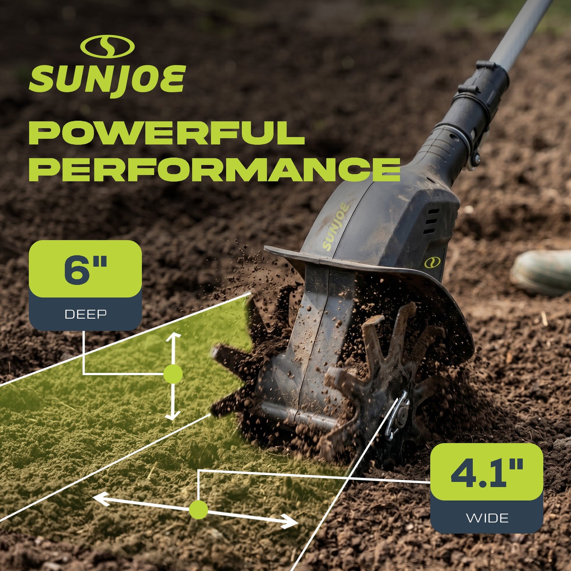 Sun Joe 24V IONMAX Cordless Garden Tiller + Cultivator (Tool Only), 24V-TLR-CT — image 4