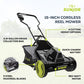 Sun Joe Cordless Push Reel Mower, 15” Yard Trimmer w/ Collection Bag, 24V-CRLM15 — image 4