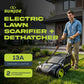 Sun Joe 15" Electric Dethatcher Scarifier with 13.2 Gallon Bag, 13 Amp, AJ805E — image 4