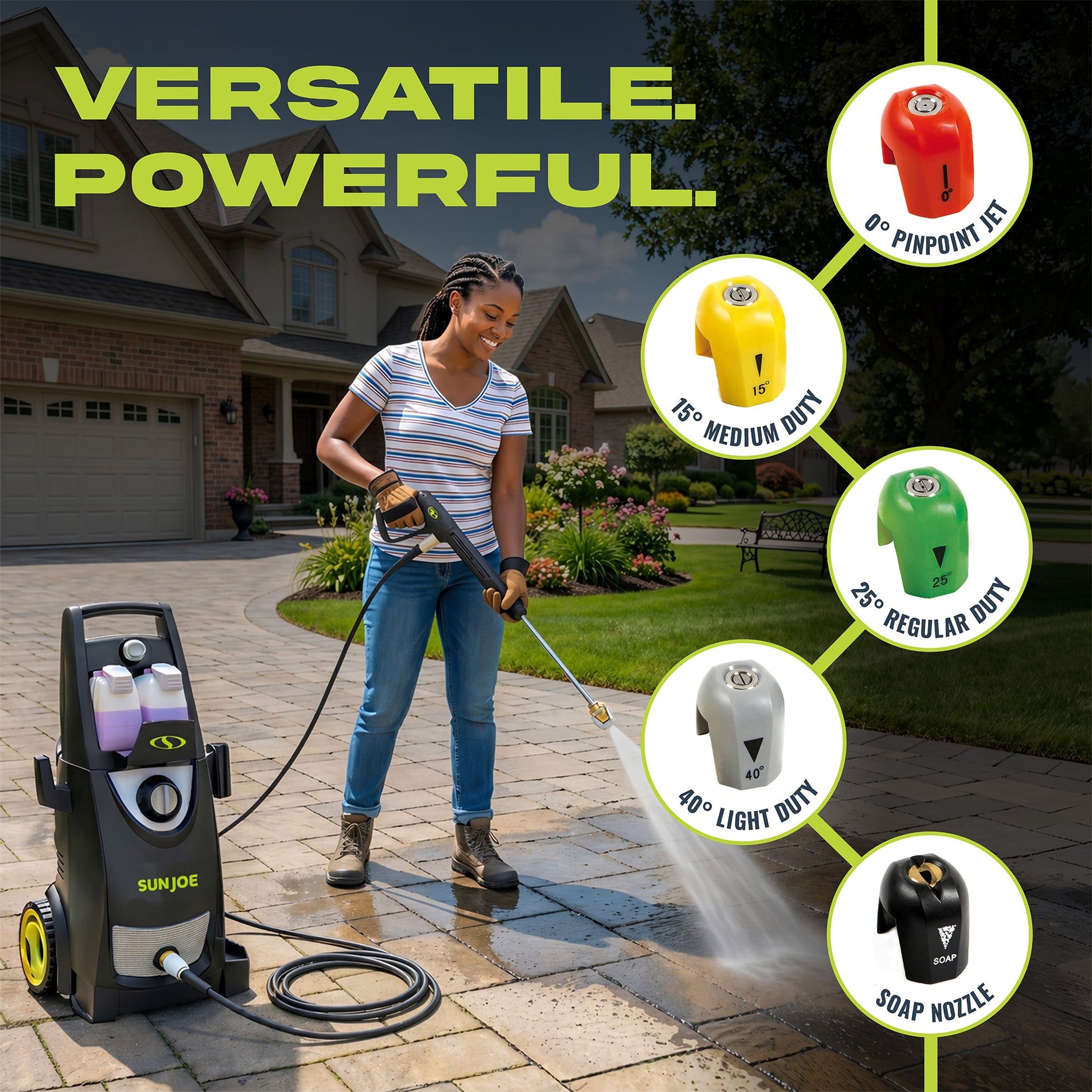 Sun Joe Electric Pressure Washer, Portable Power Washer with Wheels, SPX3000-PK1 — image 3