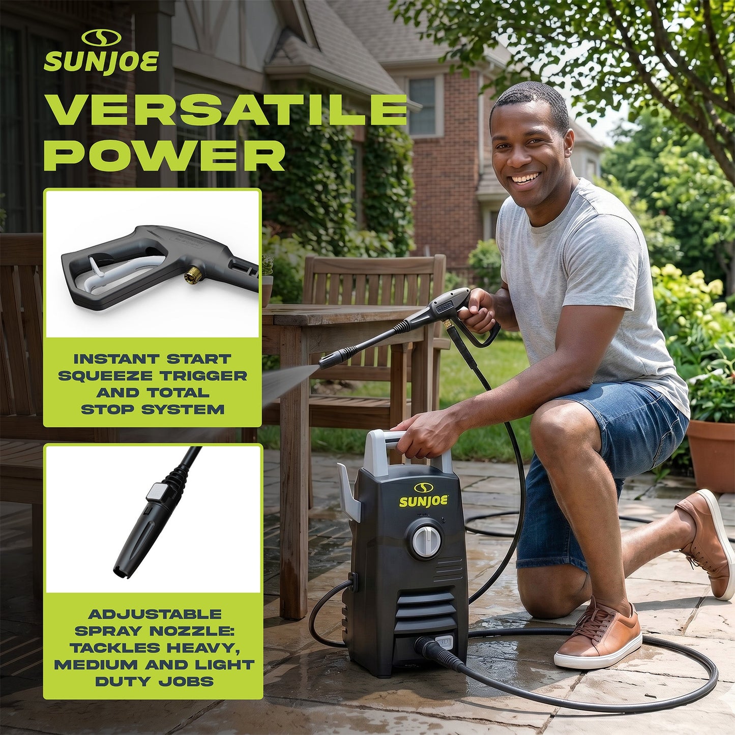 Sun Joe Electric Pressure Washer, Wand & Accessories, SPX205E-XT -PWMA Certified — image 3