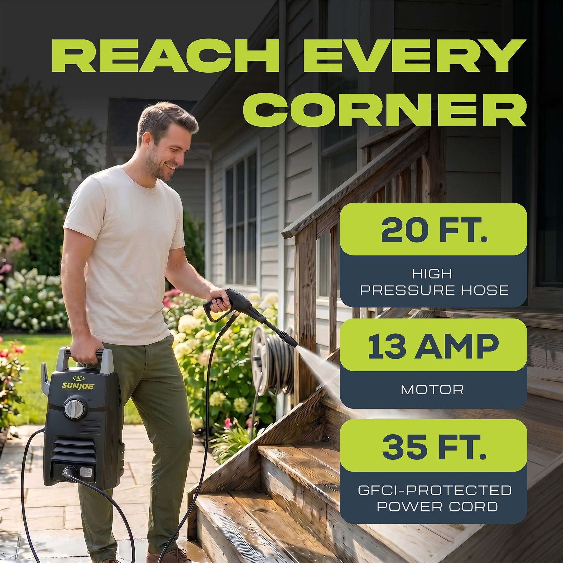 Sun Joe Electric Pressure Washer, Wand & Accessories, SPX205E-XT -PWMA Certified — image 4