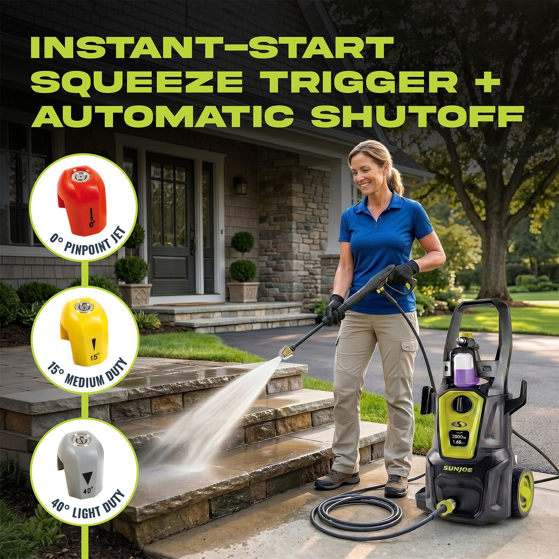 Sun Joe Electric Pressure Washer w/ Extension Wand, SPX2680-MAX, PWMA Certified — image 3