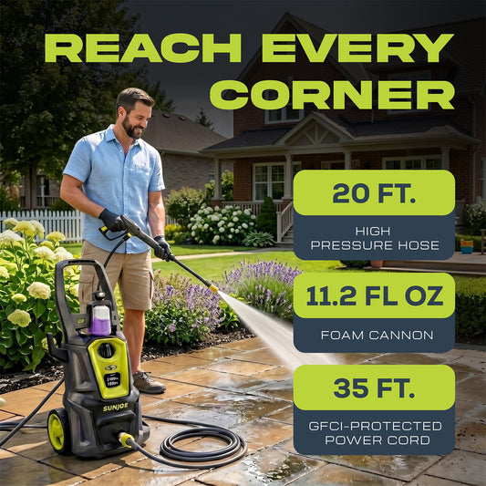 Sun Joe Electric Pressure Washer w/ Extension Wand, SPX2680-MAX, PWMA Certified — image 2
