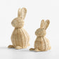 Small Rattan Bunny Decorative Sculpture