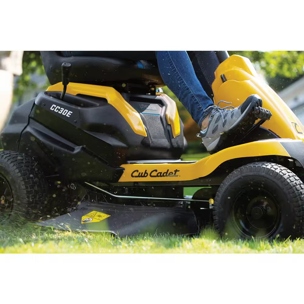 30 In. 56-Volt MAX 30 Ah Battery Lithium-Ion Electric Drive Cordless Riding Lawn Tractor with Mulch Kit Included - image 9