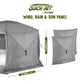 CLAM Quick Set Venture Canopy Shelter + CLAM Quick Set Screen, Gray (2 Pack) — image 6