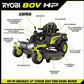 80V HP Brushless 54 In. Battery Electric Cordless Zero Turn Riding Mower (3) 80V Batteries (4) 40V Batteries and Charger - image 4