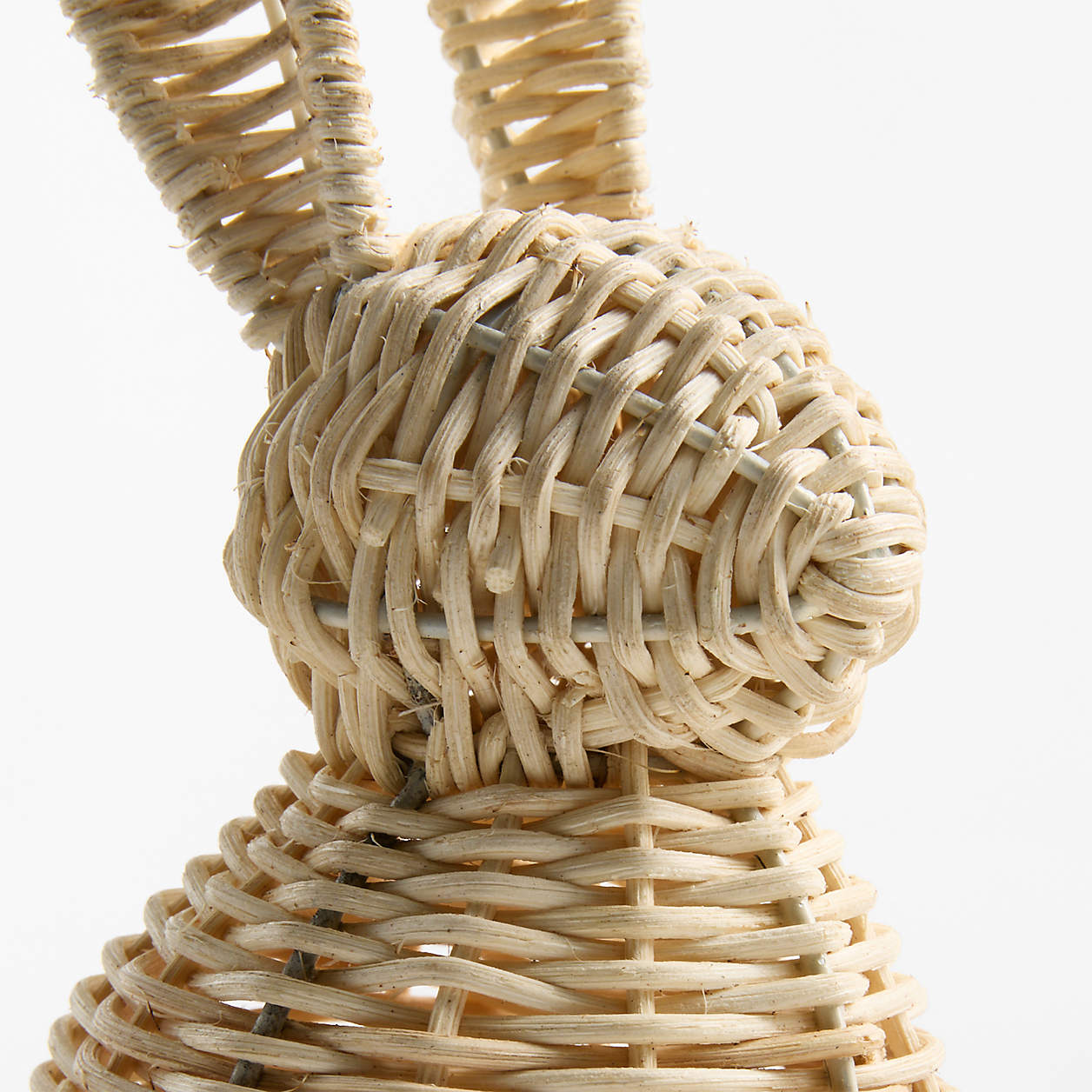 Small Rattan Bunny Decorative Sculpture
