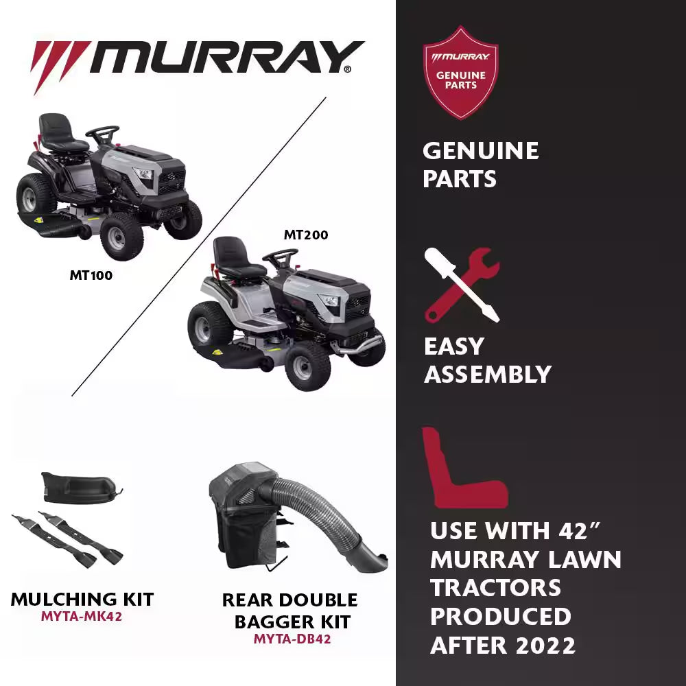 MT100 42 In. 13.5 HP 500Cc E1350 Series Briggs and Stratton Engine 6-Speed Manual Gas Riding Lawn Tractor Mower - image 11