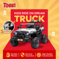 TOBBI 12 Volt Electric Remote Control Kids Toy Fun Vehicle Ride On Truck, White — image 2