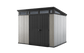Keter Artisan 9x7 Foot Large Outdoor Shed with Floor with Modern Design for Patio Furniture