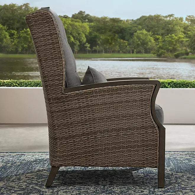 Newcastle 6-Piece Patio Deep Seating Set with Fire Pit – Smoke – Member’s Mark - image 5