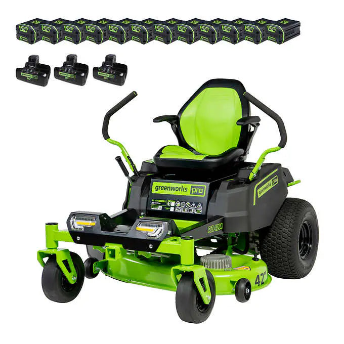 80V 42" Cordless Battery CrossoverZ Zero Turn Lawn Mower w/ Twelve (12) 4.0Ah Batteries and Three (3) Dual Port Turbo Chargers - image 2