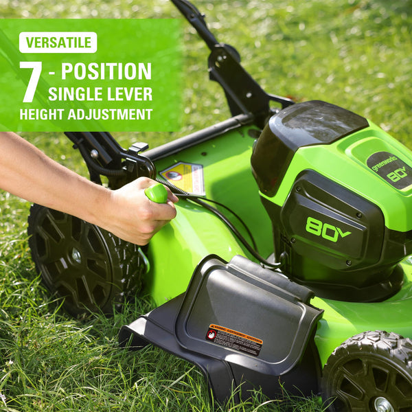 80V 21" Self-Propelled Mower 5-pc Combo Kit w/ (1) 4Ah Battery, (1) 2Ah Battery & (2) Chargers - image 3