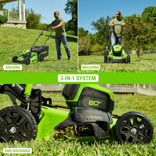80V 21" Self-Propelled Mower 5-pc Combo Kit w/ (1) 4Ah Battery, (1) 2Ah Battery & (2) Chargers - image 4