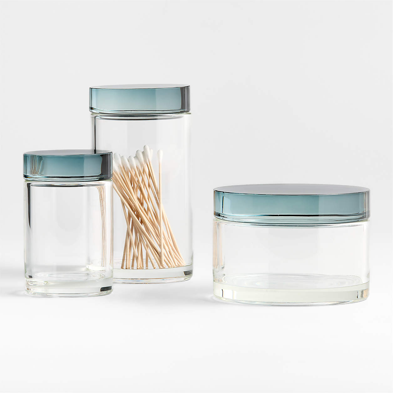 Astoria Glass Canisters, Set of 3