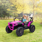 TOBBI 12V Kids Electric Battery Powered Ride On 3 Speed Toy SUV Car, Pink — image 3