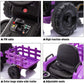 TOBBI 12V Kids Electric Battery-Powered Ride On Toy Tractor w/ Trailer, Purple — image 4