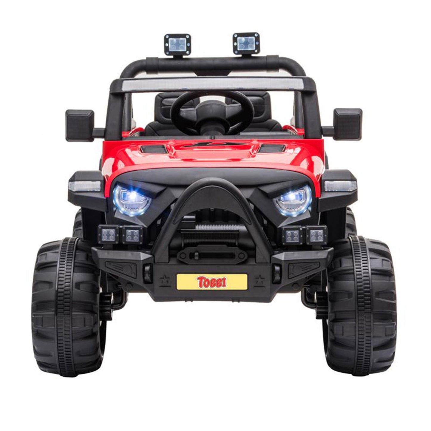 TOBBI 12V Kids Electric Battery-Powered Ride On 3 Speed Toy SUV Truck Car, Red — image 2